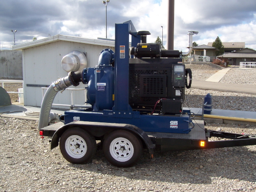 Trailer-mounted portable pump package